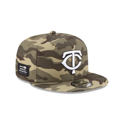 Green Minnesota Twins Hat - New Era MLB Armed Forces Weekend 9FIFTY Snapback Caps USA4032978